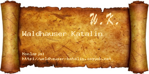 Waldhauser Katalin névjegykártya